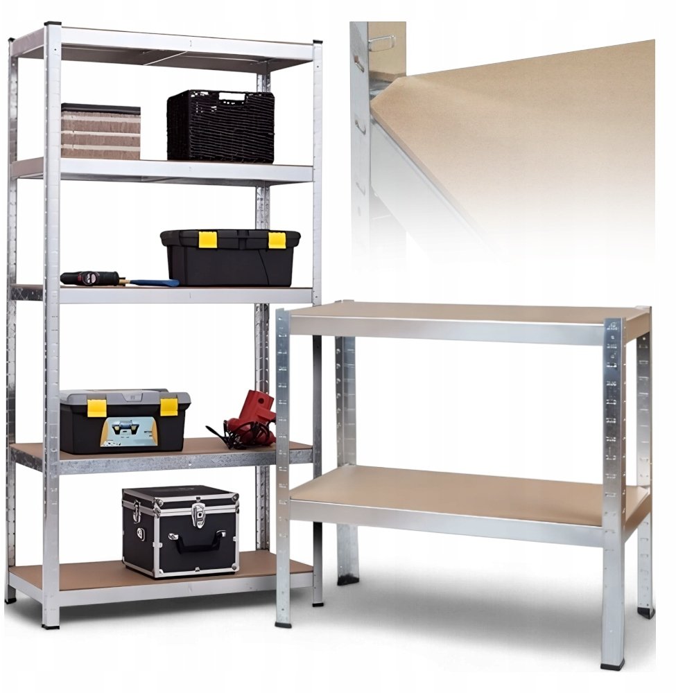 Hitbaits REGAŁ metalowy srebrny 220x90x40cm KANZA