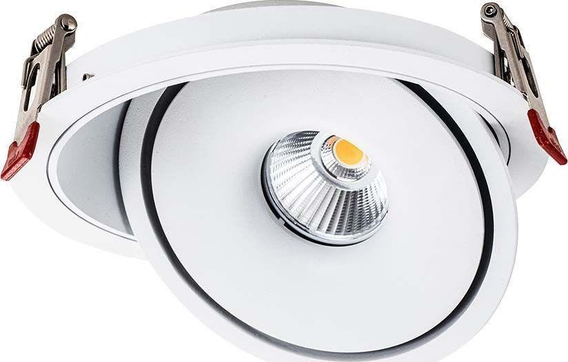 V-TAC Oprawa V-TAC LED Uchylny Downlight 12W LED COB CRI90+ CCT Biała VT-2512 3000K-4000K-6400K 785lm