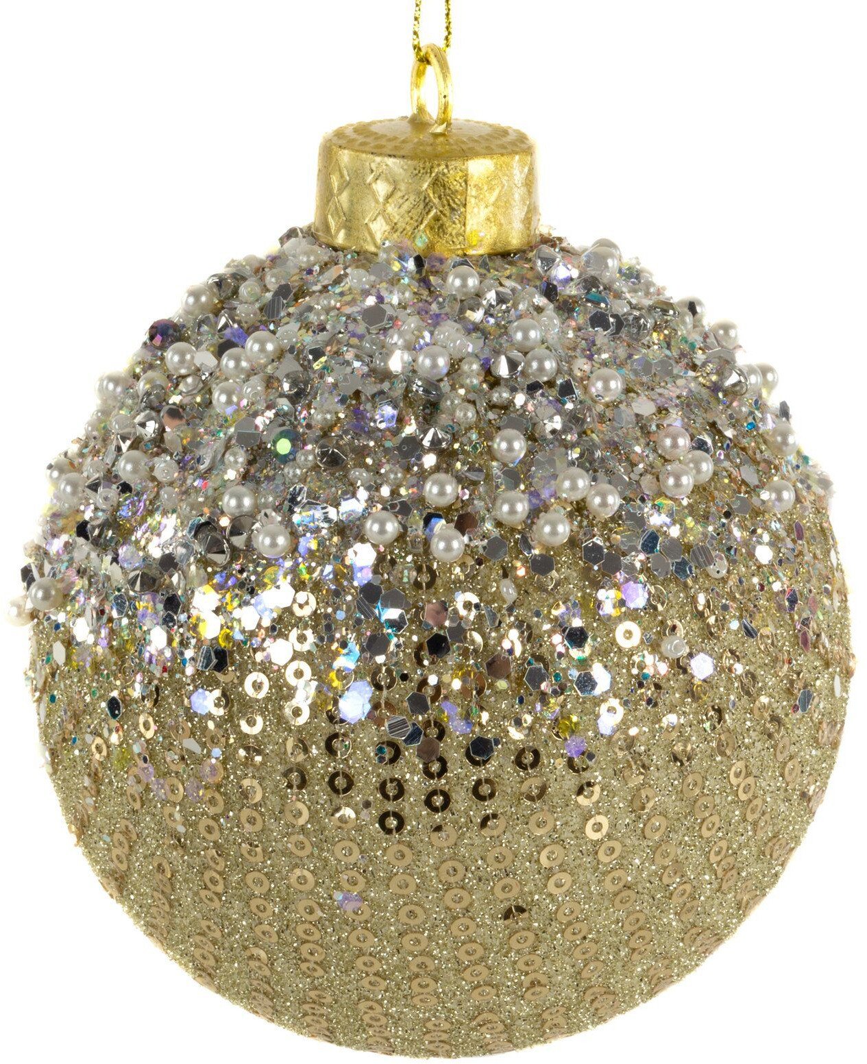 Bombki plastikowe 8 cm złote zestaw 4 szt. świąteczne