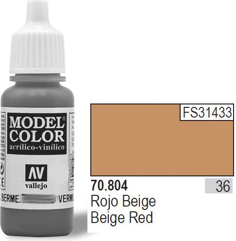 Vallejo Farba Nr36 Red Beige Matt 17ml - 70804