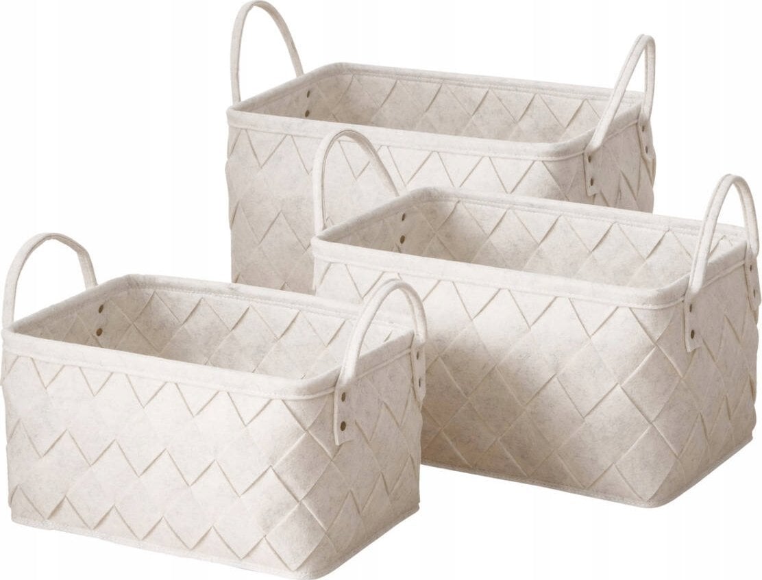 Boltze Zestaw koszyków tekstylnych LEVORO, 3 szt.