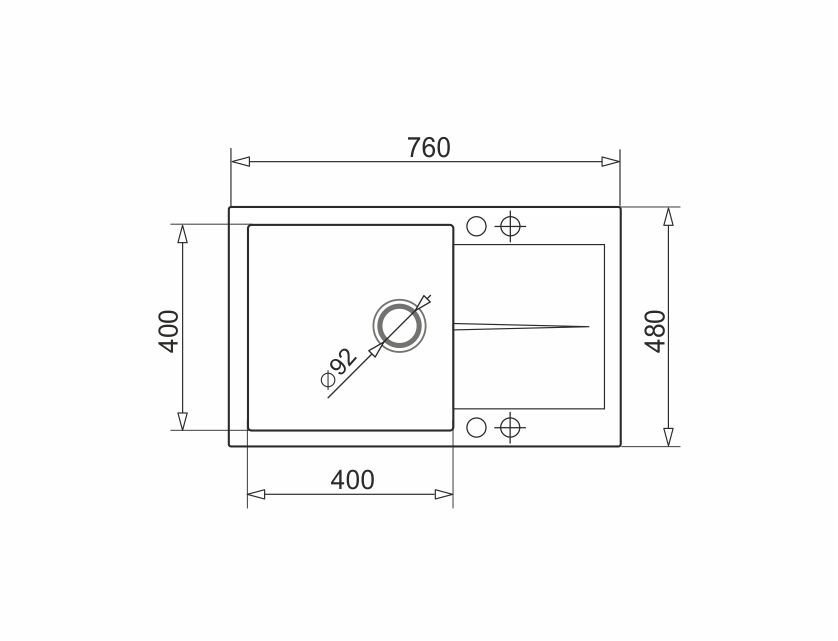 Zestaw Pyramis KEROS 76x48 1B1D +bateria Serina BE