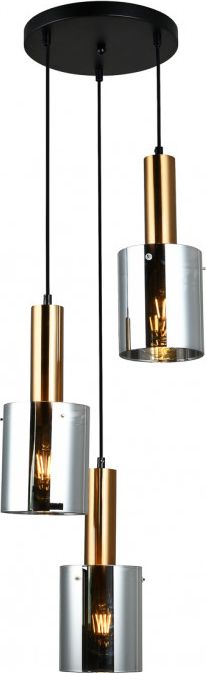 Lampa wisząca Italux Lampa wisząca dymiona do jadalni Italux Sardo PND-5581-3A-BRO+SG