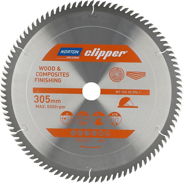 Norton Clipper NORTON PIŁA TARCZOWA 305mm x 30mm x 96z DREWNO I KOMPOZYTY ATB (3,2 / 2,2) N70184608125