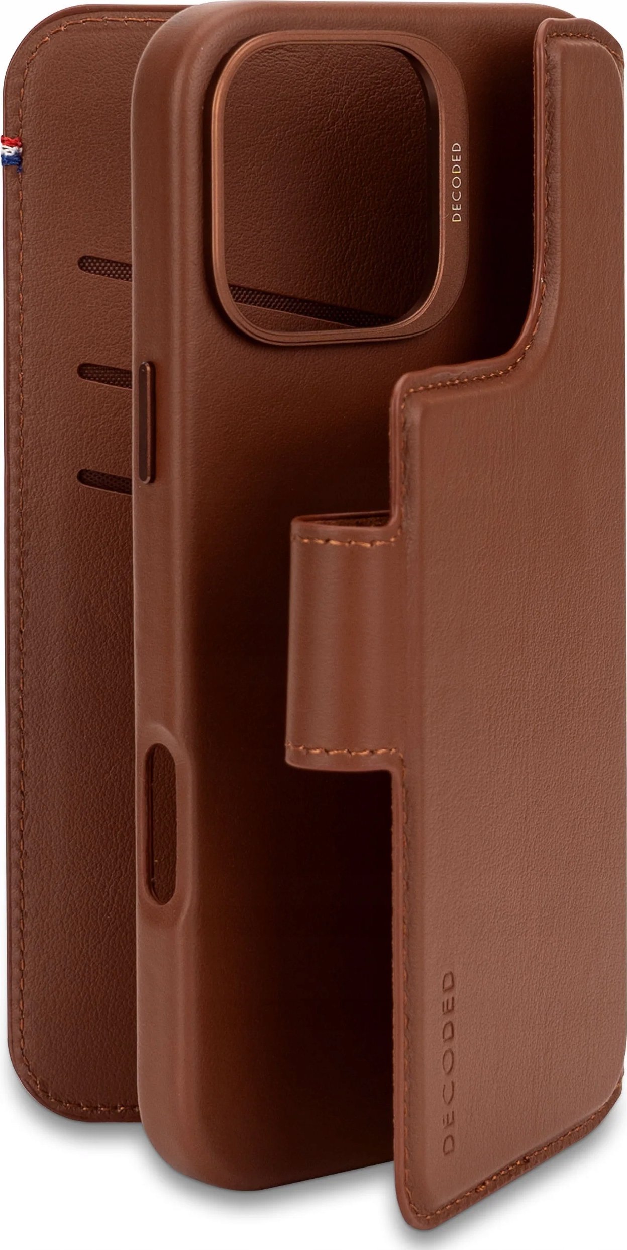 Decoded Leather Detachable Wallet - skórzana obudowa ochronna do iPhone 16 Pro kompatybilna z MagSafe (tan)