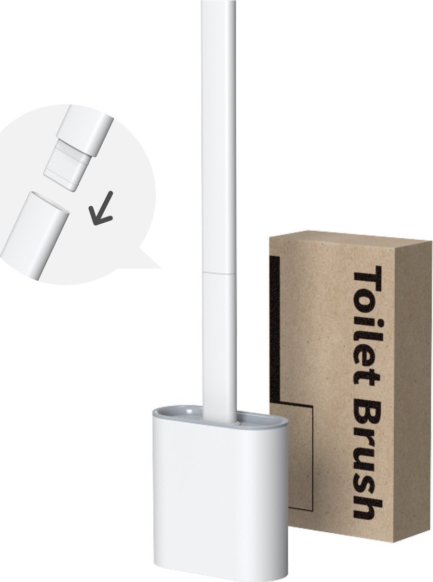 SHOPUJ.PL SZCZOTKA TOALETOWA DO TOALETY ELASTYCZNA SILIKONOWA BIAŁA