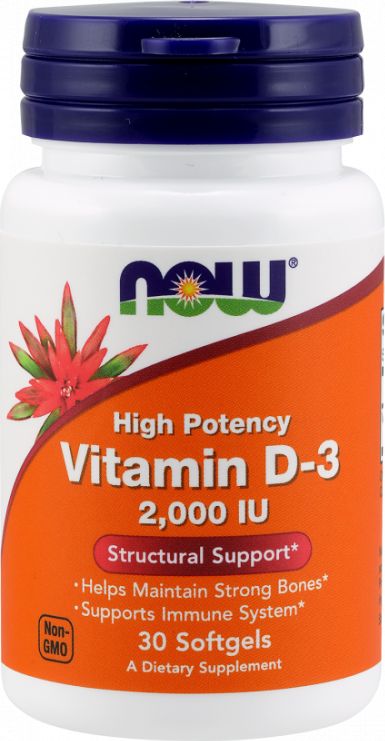 NOW Foods NOW Foods - Witamina D-3, 2000 IU, 30 kapsułek miękkich