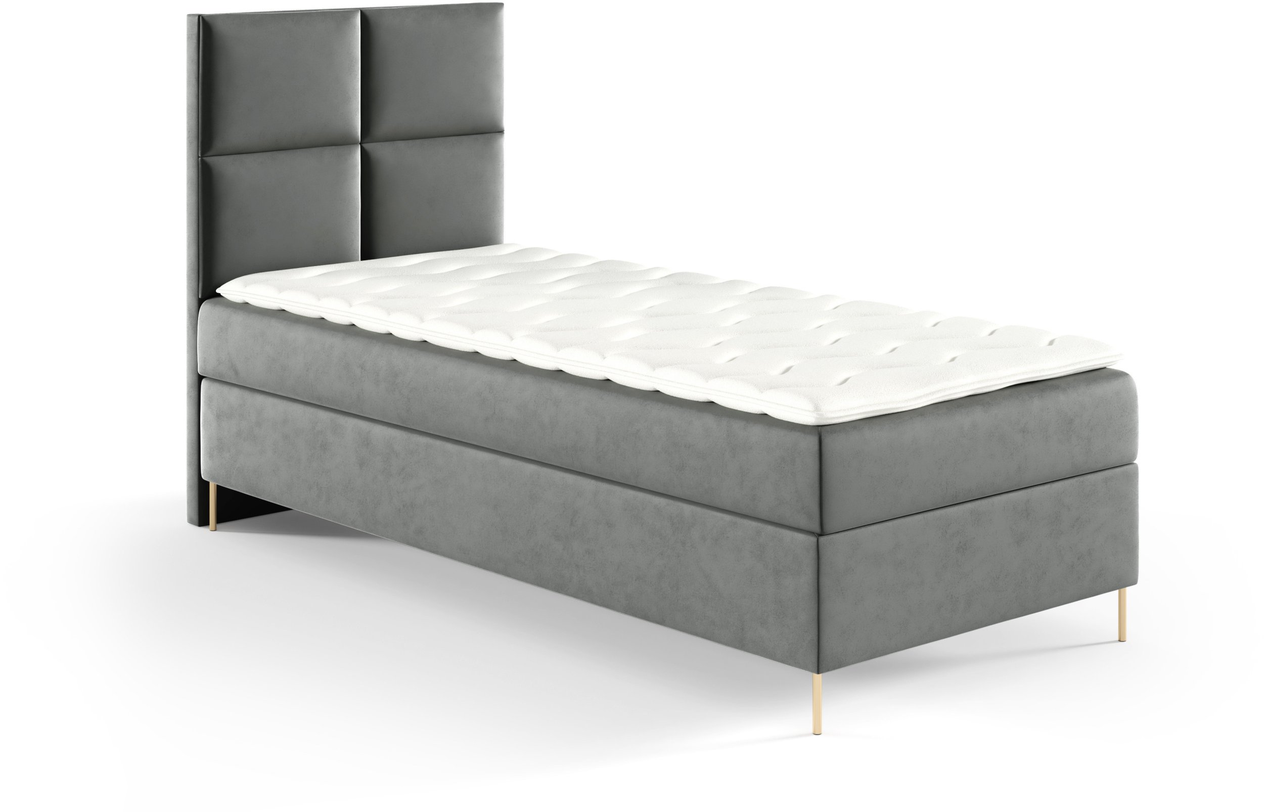 Łóżko kontynentalne Gobi Box 90x200 z nogami riviera 91