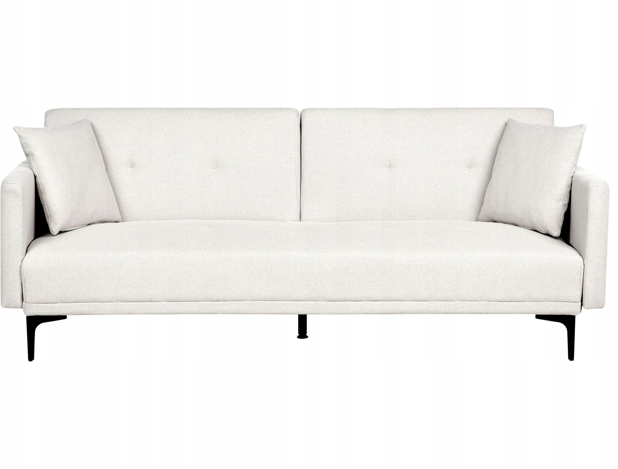 Beliani Sofa rozkładana jasnobeżowa LUCAN