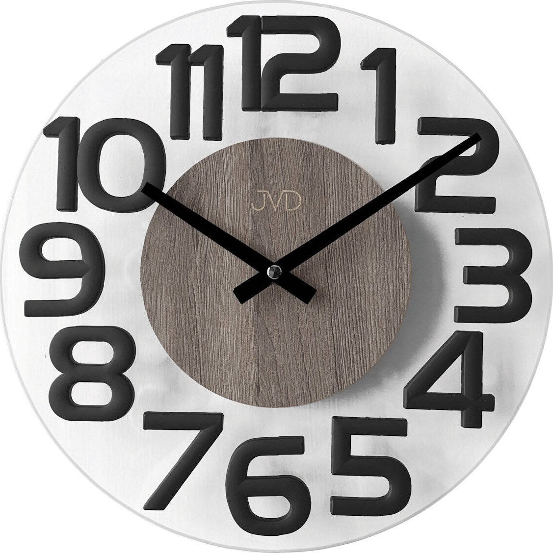 JVD Zegar ścienny HT098.3 szklany 32 cm .