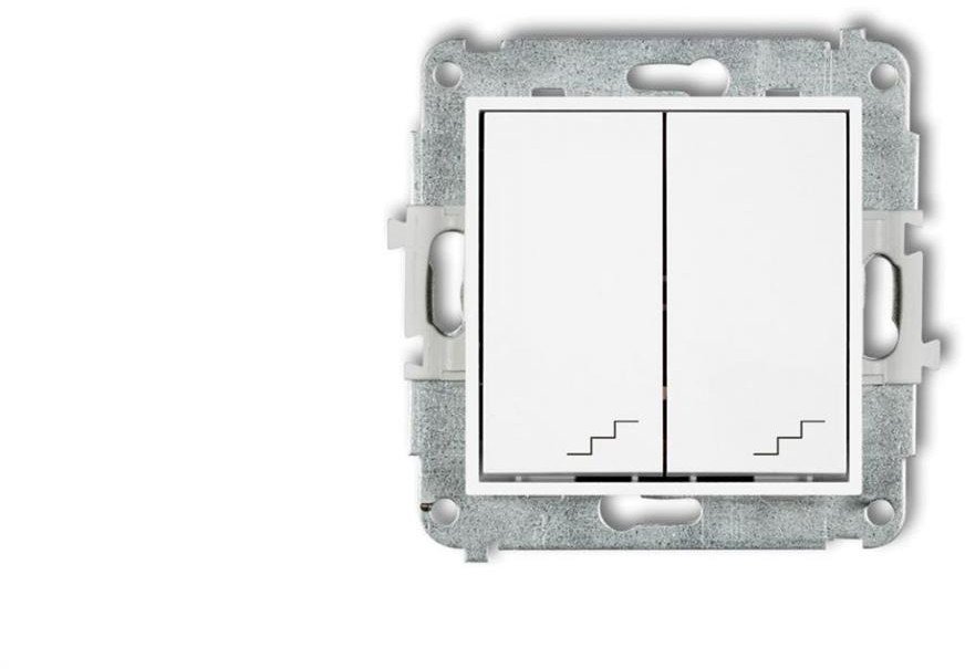 ICON Mechanizm łącznika podwójnego schodowego biały mat 25IWP-33