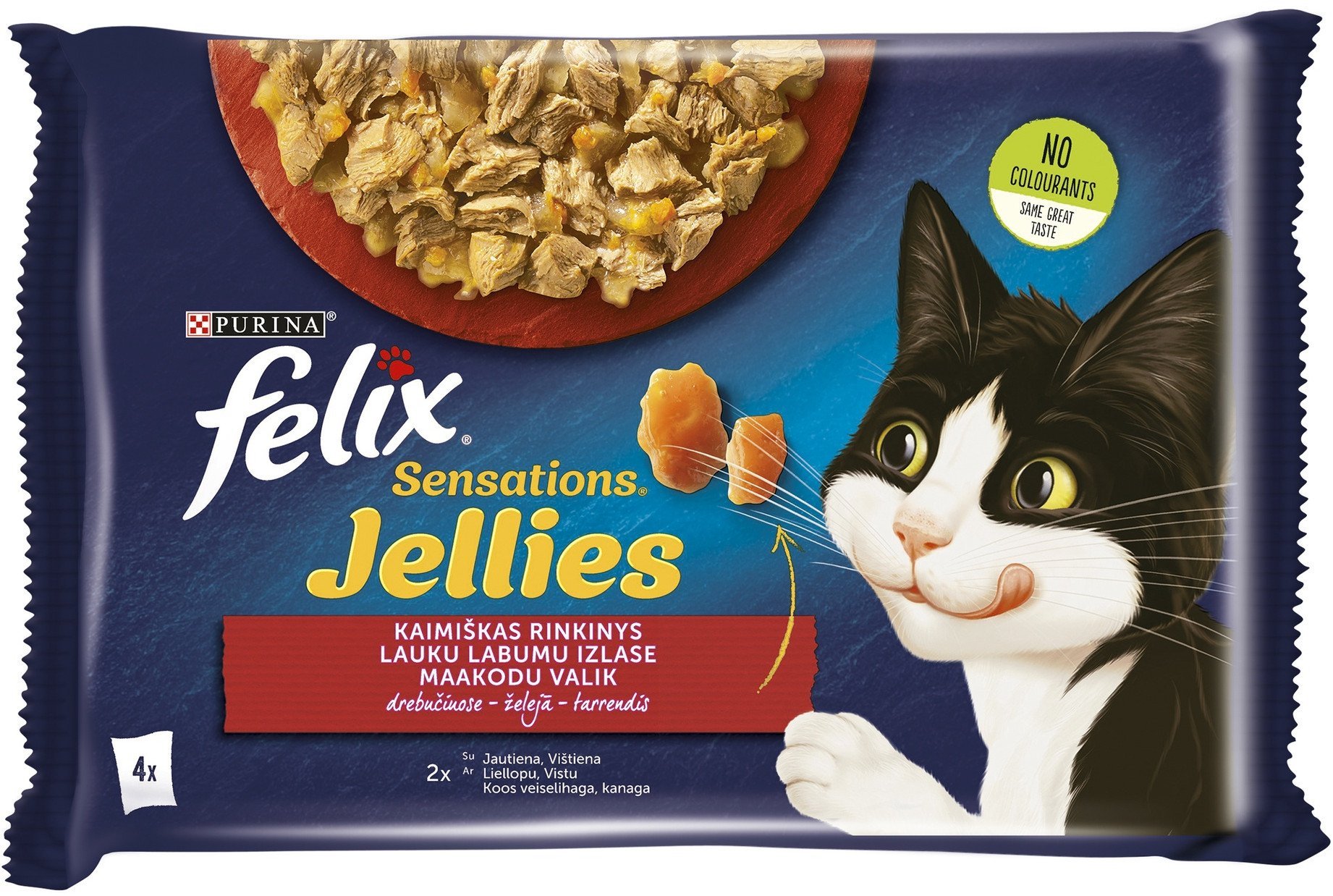 FOOD CAT FELIXSENSATION WTH SAUCE 4X85G