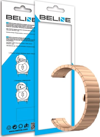 Beline Beline pasek Watch 20mm Beauty różowe złoto/rose gold
