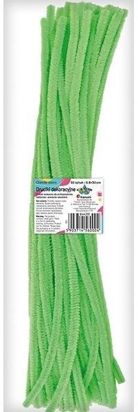 Druciki dekoracyjne 0,6x30cm fluo zielone 50szt