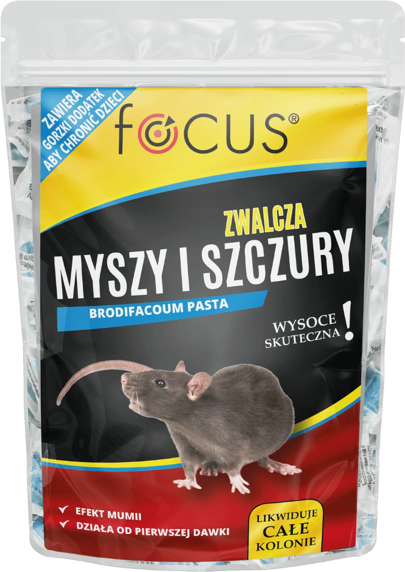 Trutka na myszy i szczury pasta brodifacoum Focus 2.5 kg