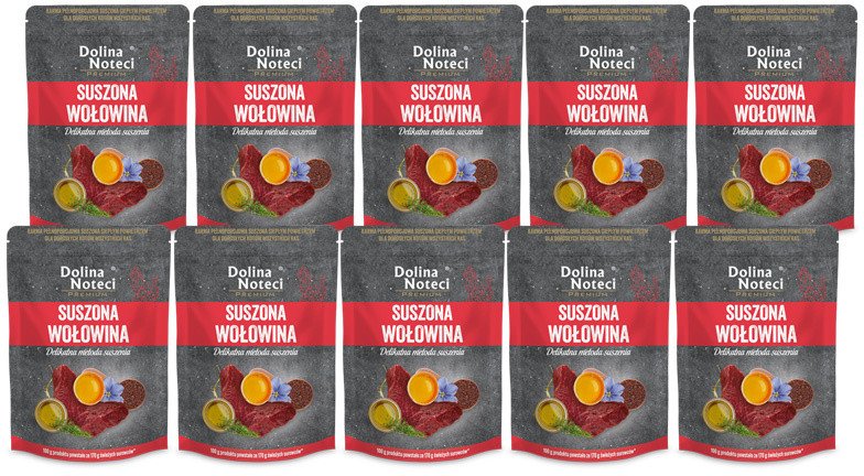 Dolina Noteci Premium Karma suszona dla kotów wszystkich ras wołowina zestaw 10 x 150 g