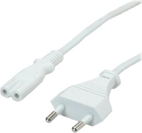 Kabel zasilający Value Euro 2pin 1.8m biały (19.99.2095-100)