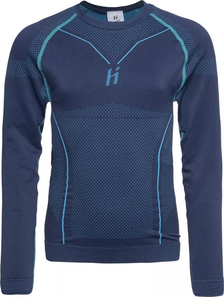 Dziecięca bluzka termoaktywna Huari TERM BLOUSE KIDS peacoat/alhambra rozmiar 122/128