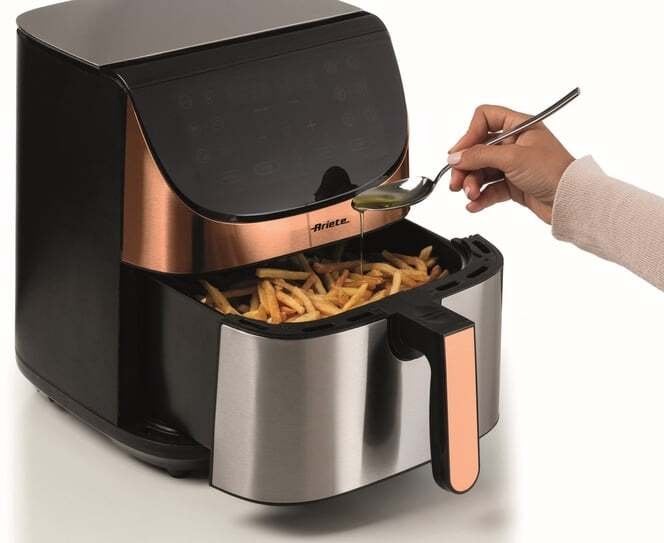 Frytkownica beztłuszczowa 4628 Ariete Airy Fryer Metal/Gold 7L frytkownica na gorące powietrze