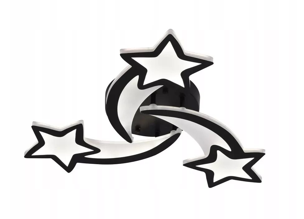 Nowoczesny Plafon Gwiazdy LED Dziecięcy Okrągły z Pilotem