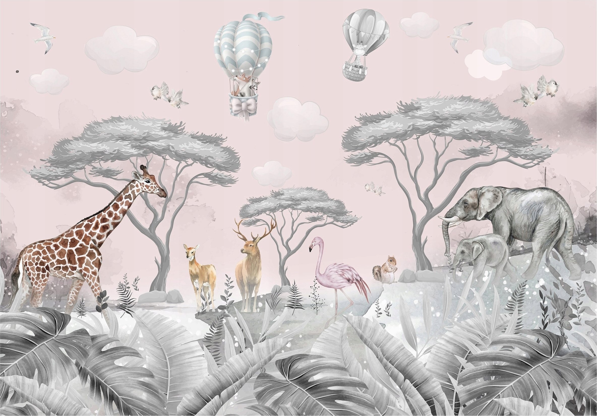 FOTOTAPETA DLA DZIECI SAFARI ZWIERZĘTA TAPETA DO POKOJU DZIECIĘCEGO 200x140