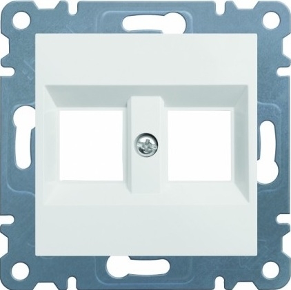 Hager Płytka podwójna Keystone Jack biała LUMINA2 - WL2320