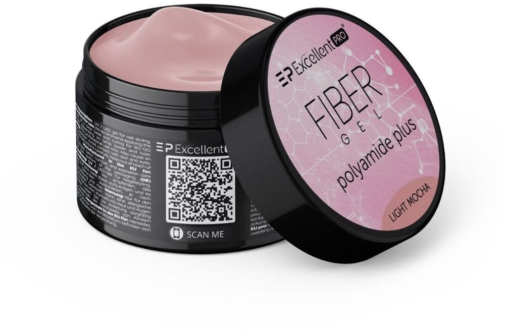 Excellent PRO Fiber Gel Polyamide Plus żel budujący Light Mocha 50g