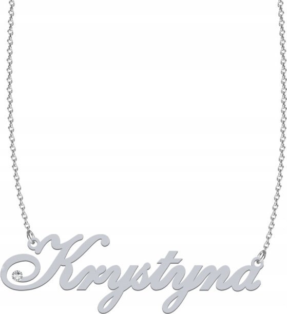 Radziszewska Jewellery Naszyjnik z imieniem KRYSTYNA srebro Dedykacja