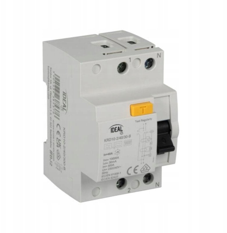 Wyłącznik różnicowoprądowy 2P 40A 0,03A typ B KRD10-2/40/30-B VDE 38531
