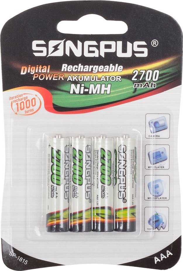 Verk 4szt. bateria akumulatorki aaa r3 up to 2700mah 4szt. bateria akumulatorki aaa r3 up to 2700mah