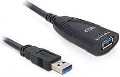 Kabel USB Delock USB-A - USB-A 5 m Czarny (83089)