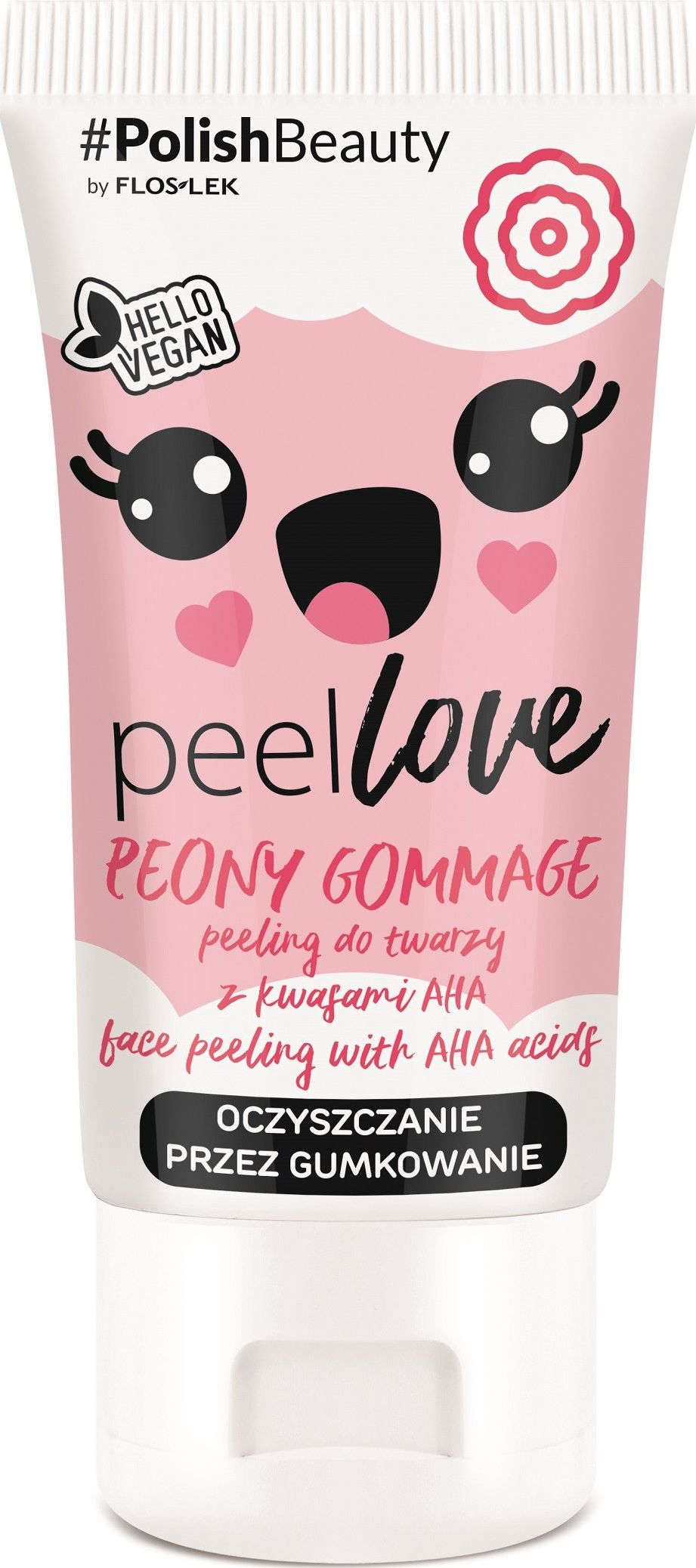 Floslek Peeling do twarzy z kwasami AHA Peony Gommage 75 ml