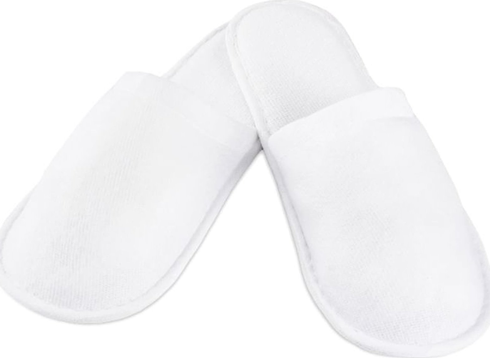 Activeshop Kapcie frotte pełne białe