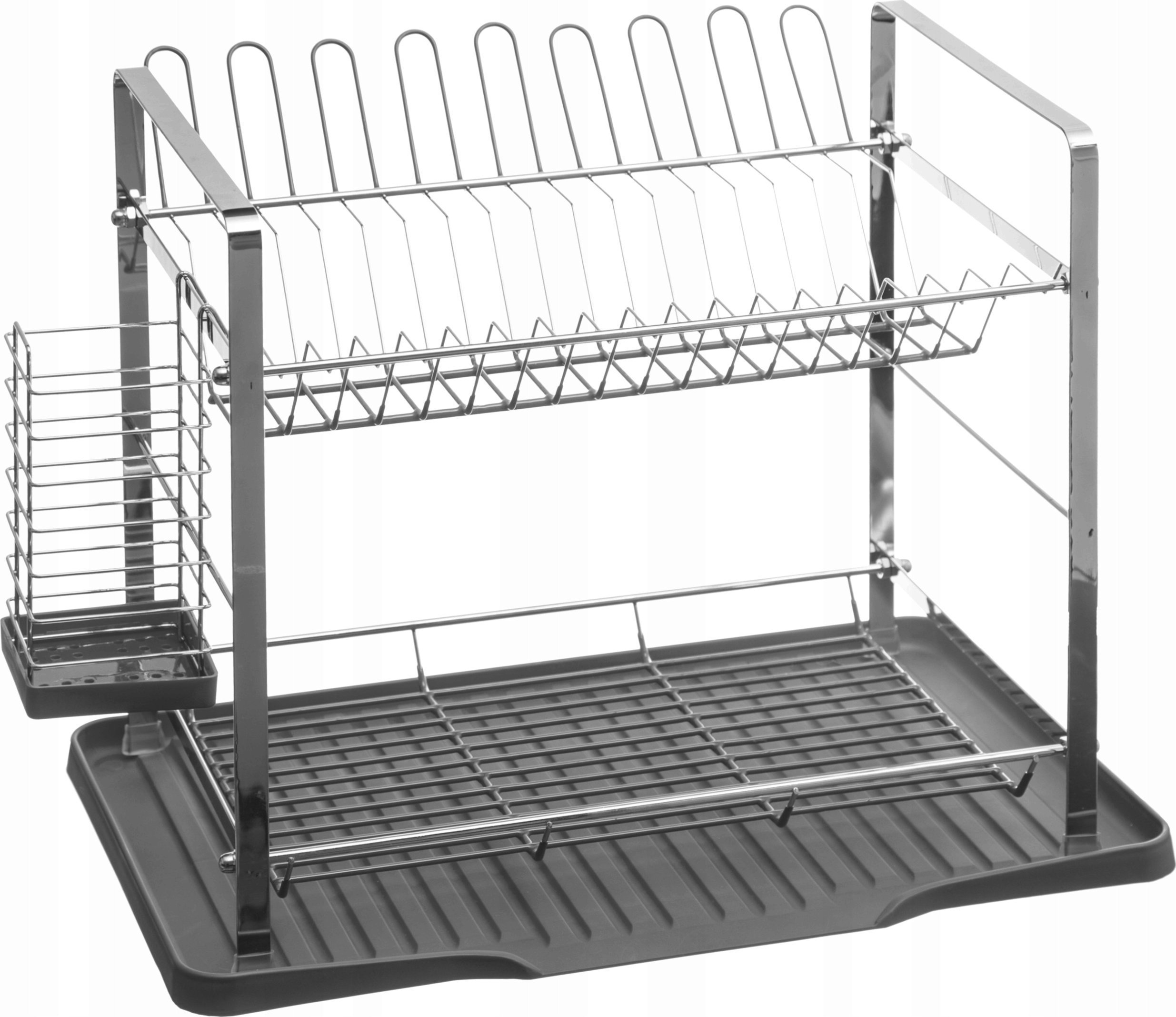 5five Suszarka do naczyń dwupoziomowa , praktyczny ociekacz kuchenny z tacką odporny na wilgoć