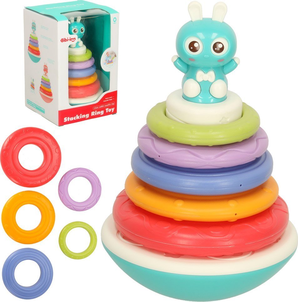 Wańka wstańka zabawka sensoryczna Bibi-inn niebieska