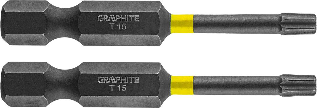 Graphite Końcówka wkrętakowa (Bity udarowe TX15 x 50 mm, 2 szt.)
