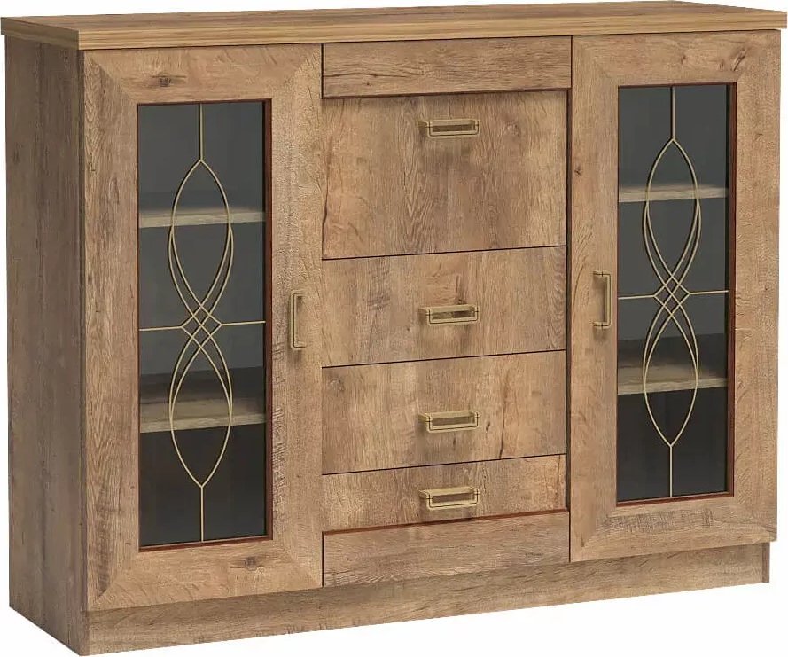 Elior Witryna z barkiem dąb lefkas - Tilda 15X