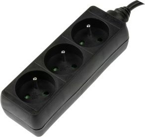 Hama zwykła 3 gniazd 1.5m czarny (441373400000)