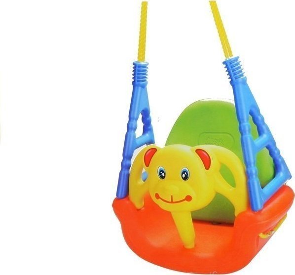 LeanToys Wygodna Huśtawka Miś 3w1 Regulowana Kubełkowa 6m +