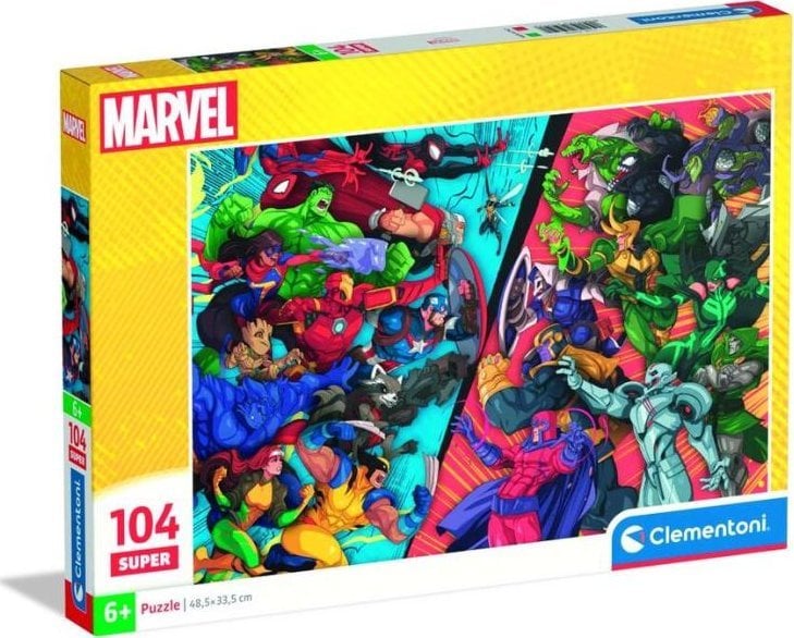 Clementoni Puzzle Super Marvel Heroes vs Villains 104 elementy (25059)