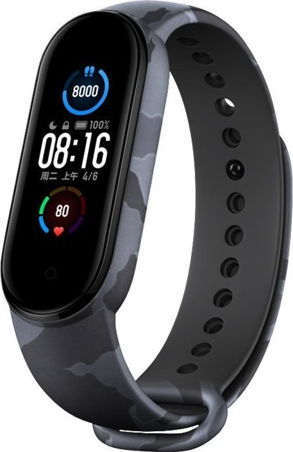 Braders Silikonowa Opaska Do Xiaomi Mi Band 6 / Mi Band 5 Moro Szary