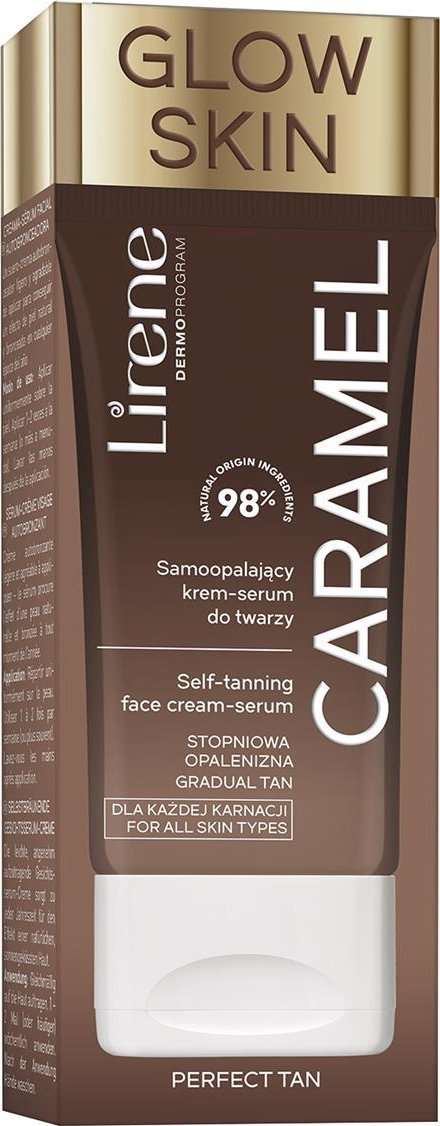 Lirene Lirene Perfect Tan samoopalający krem-serum do twarzy Caramel 50ml