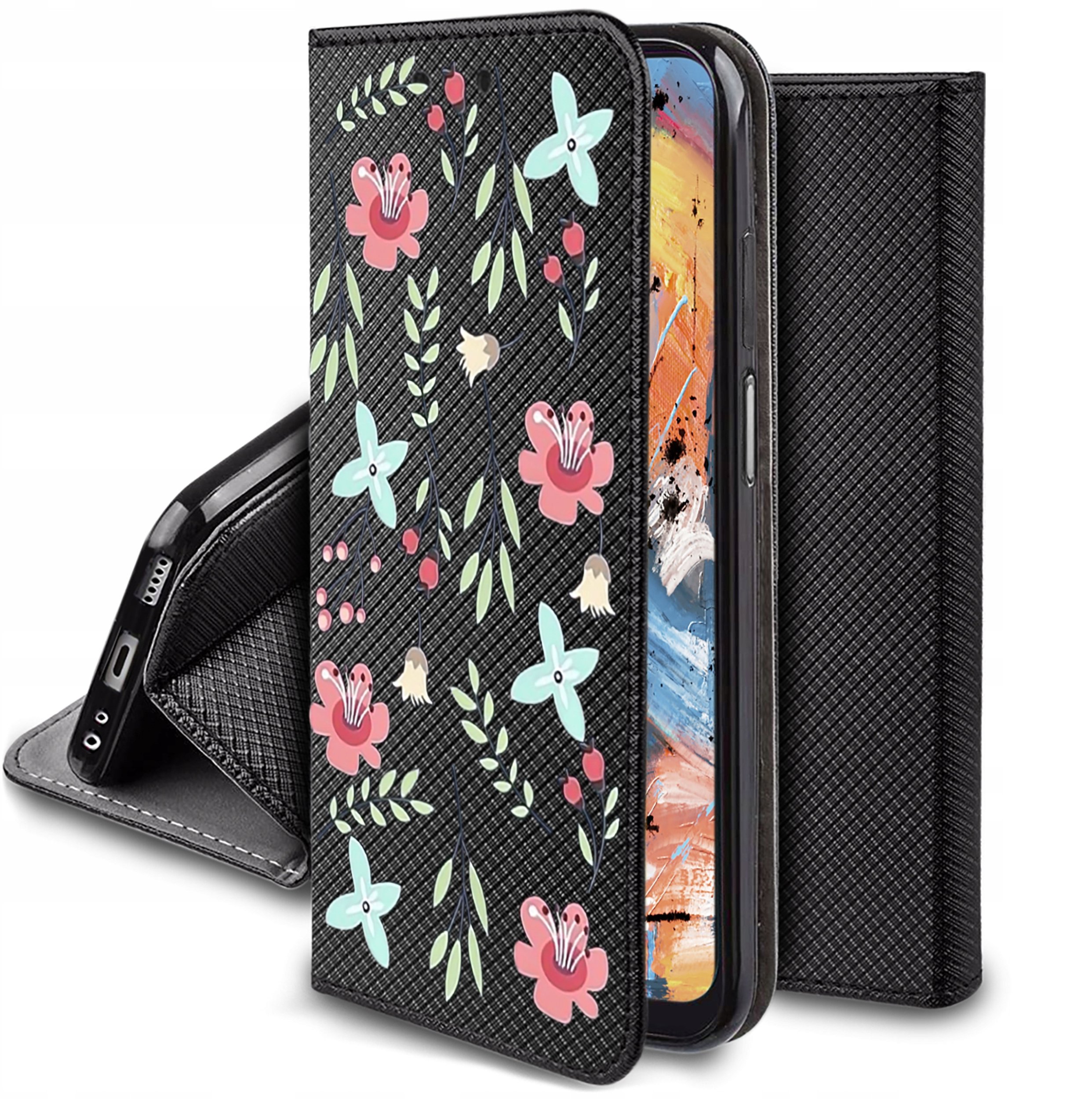 Etui do Honor X7A MAGNET WZORY CASE PORTFEL + SZKŁO OCHRONNE 9H