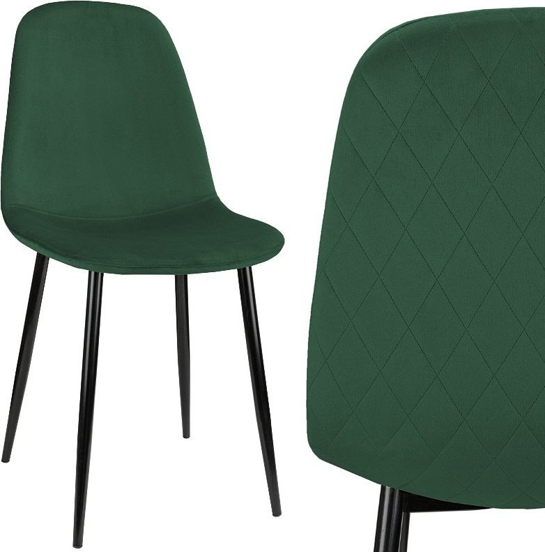 Szchara Krzesło NOWOCZESNE skandynawskie pikowane SALON