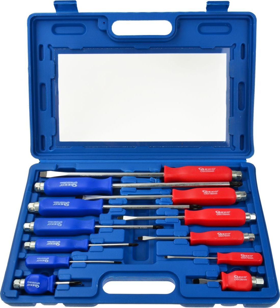 Geko Wkrętaki ślusarskie 12el. CRV (walizka) (10)