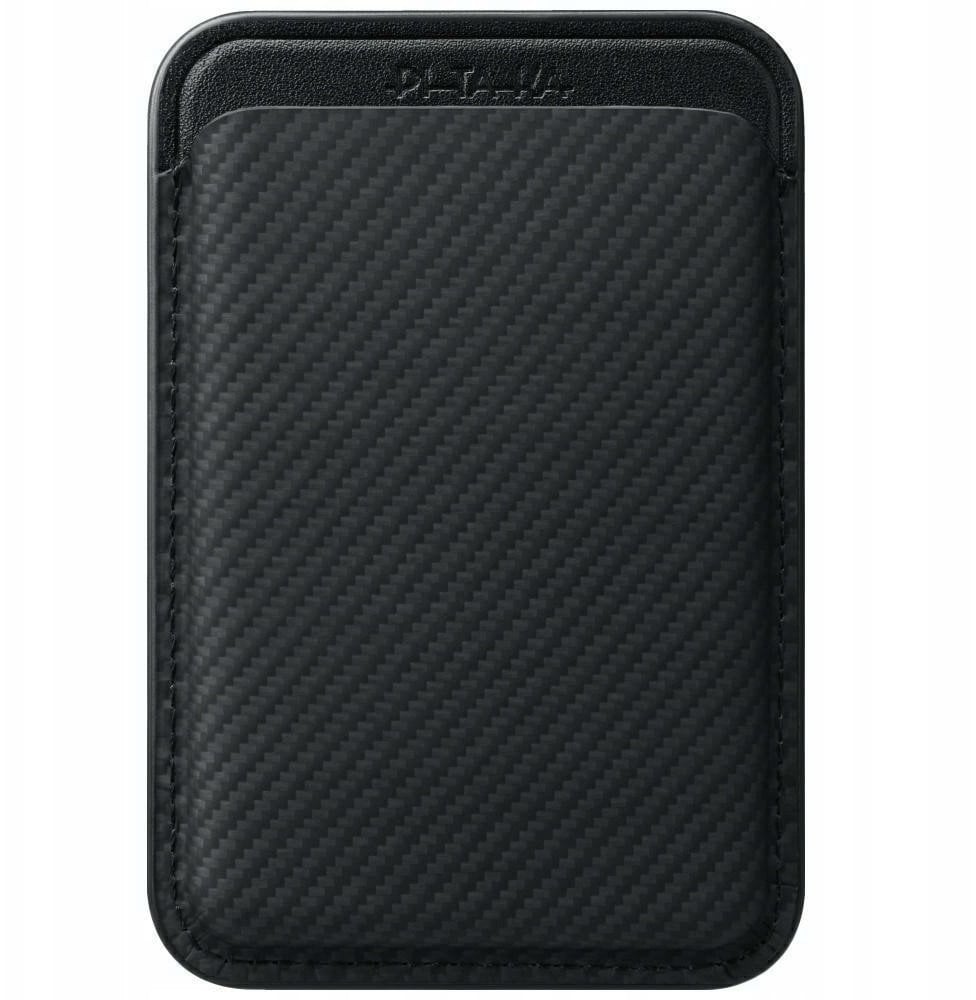 Portfel magnetyczny PITAKA Woven Wallet MagSafe do telefonu czarno szary