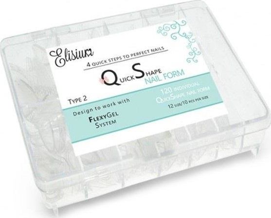 Elisium Quick Shape Nail Form Type2 formy do przedłużania paznokci 120 szt.
