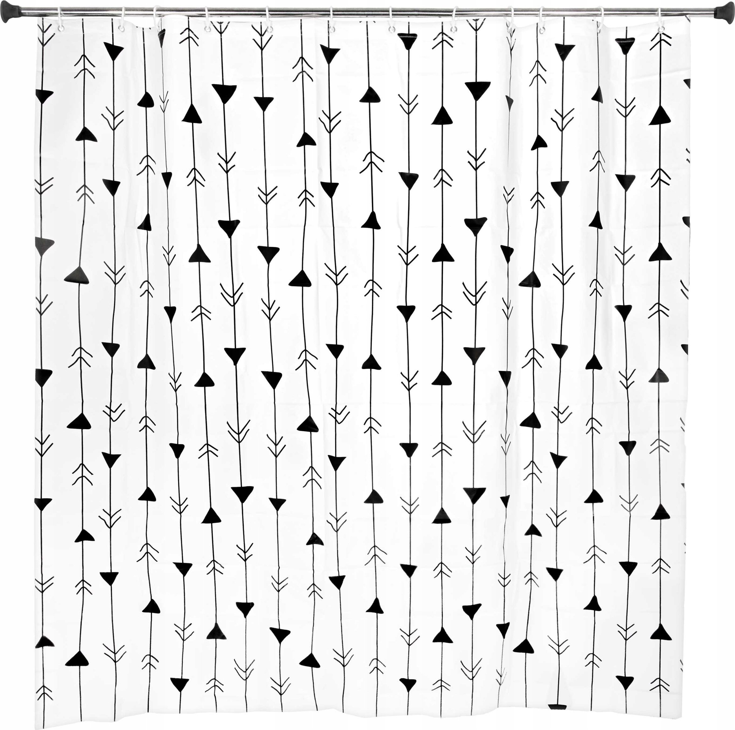 Sepio Zasłonka do prysznicu wanny łazienki Arrow biała 180x180 PEVA odporna