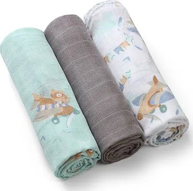 BabyOno 397/10 PIELUSZKI BAMBUSOWE 3SZT SZARE