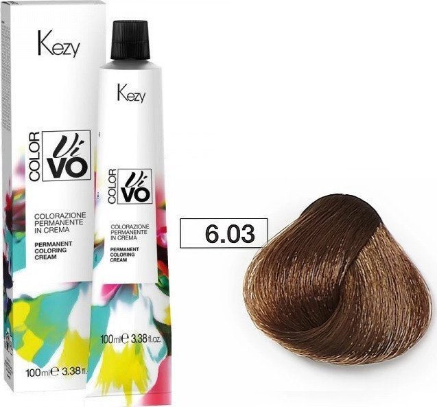 Kezy Farba do włosów Kezy Color Vivo 100 ml 6.03 naturalnie złocisty ciemny blond